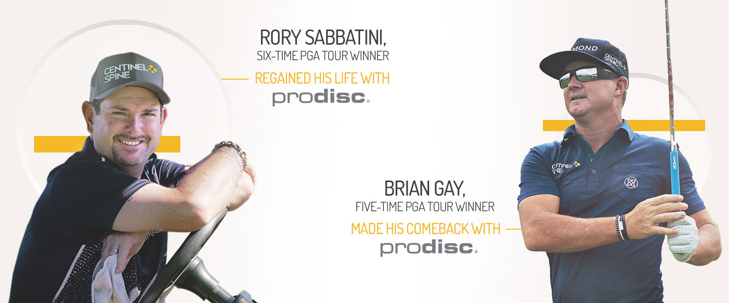 PGA golfers with disc replacements